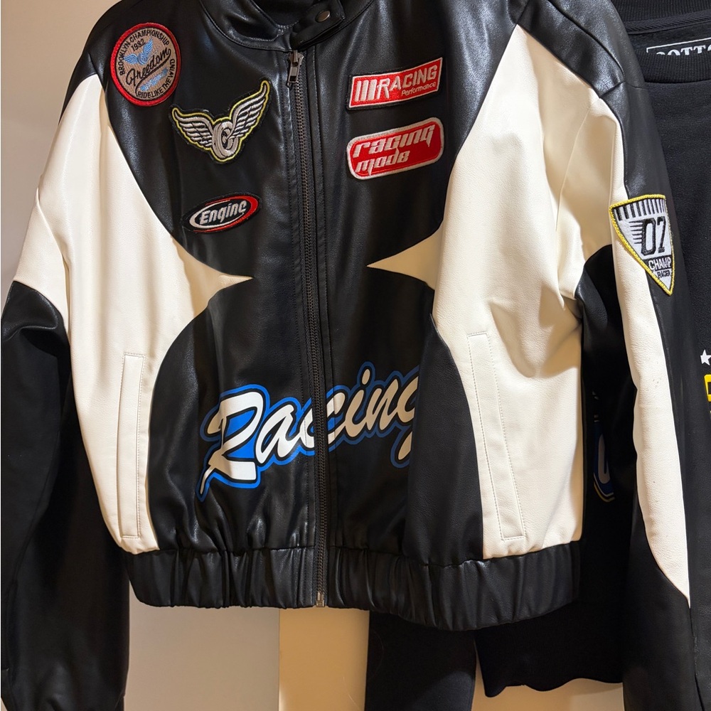Racing Patchwork Bomber Jacket bundle including s… - image 2